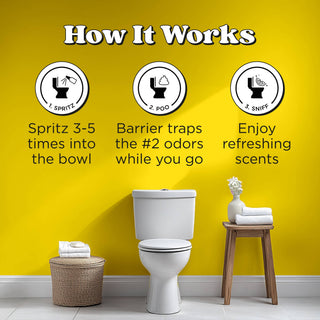Toilet bowl with citrus refreshing scent concept