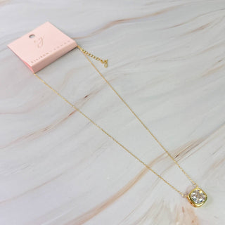 Cushion Cut Diamond Necklace by Ellison+Young