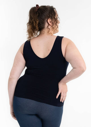 Built-In-Bra Tank - Curvy Fit: Toffee