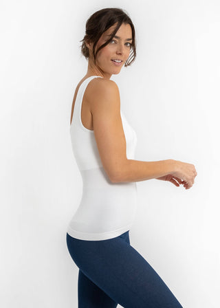 Built-In-Bra Tank: Almond