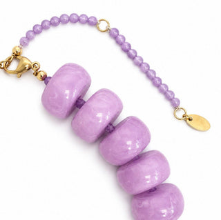 Chunky Resin & Natural Stone Bead Necklace