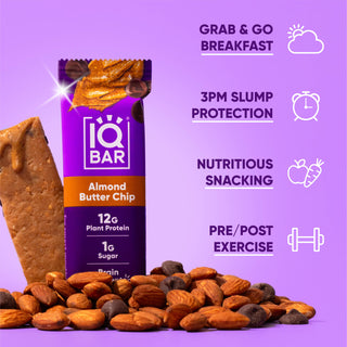 IQBAR - IQBAR Almond Butter Chip | Brain + Body Keto Protein Bars