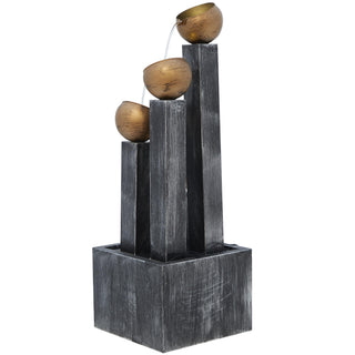 Import Corner - A-22927: METAL WATER FOUNTAIN WITH LED LGHTS 15"W, 42"H
