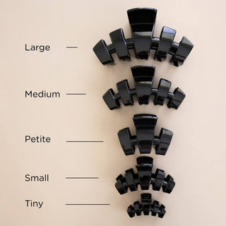 TELETIES - Classic | Jet Black | Petite | Claw Clip