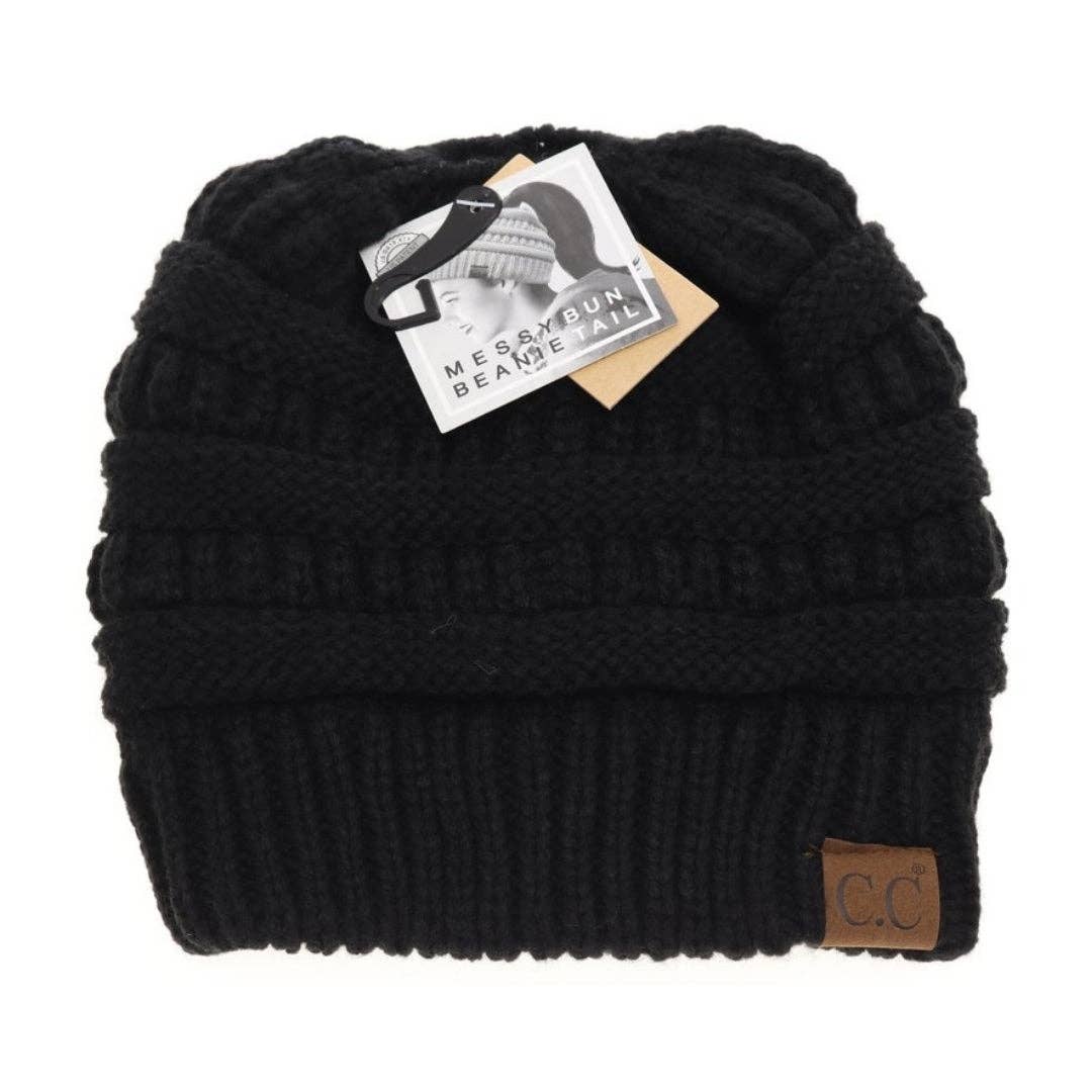 CC Beanie - Fuzzy Lined Solid Classic Tail