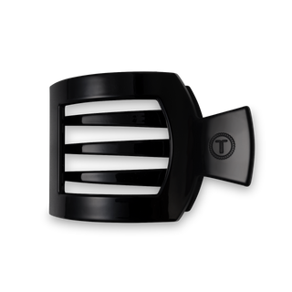 TELETIES - Square Flat Hair Clip | Med. | Jet Black
