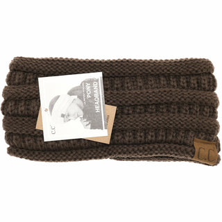 C.C. Ponytail Headband Solid Ribbed beanie