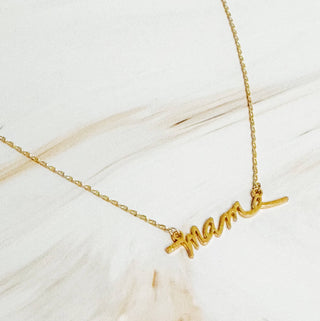Mama Script Necklace by Ellison+Young