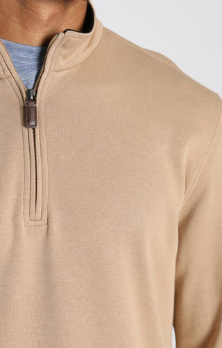 JACHS NY - Cotton Modal Blend Quarter Zip Pullover