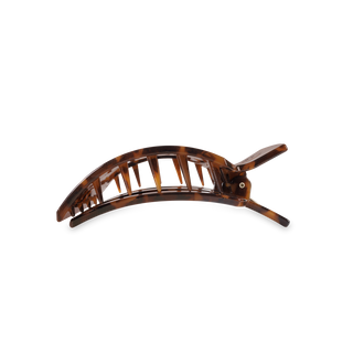 TELETIES tortoise curved comb-style hair clip with open prongs