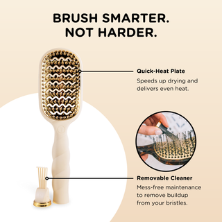 TELETIES Vented Hair Brush Tan for Faster Blowouts