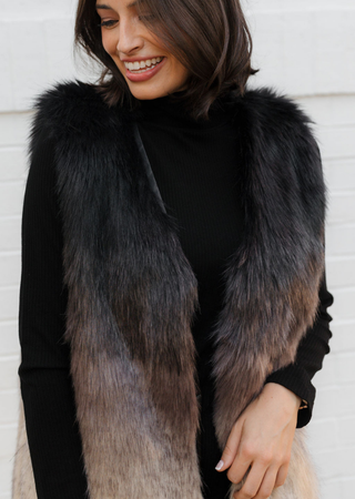 Mystic Ombre Faux Fur Vest