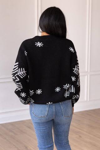 Silver Snowflake Sweater