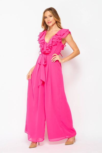 Hot Pink Jumpsuit with tie