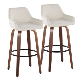 LumiSource and Grandview Gallery - Daniella 30" Fixed-Height Barstool - Set of 2