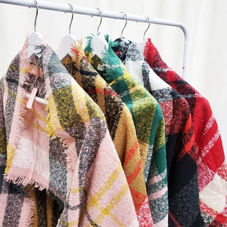 Plaid Pattern Infinity Scarves