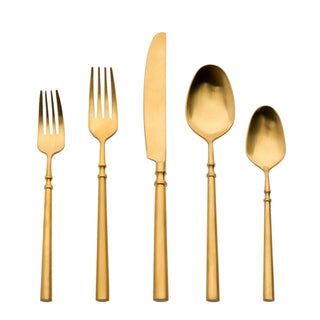 Godinger - Regal Gold 18/10 Stainless Steel 20 Piece Flatware Set