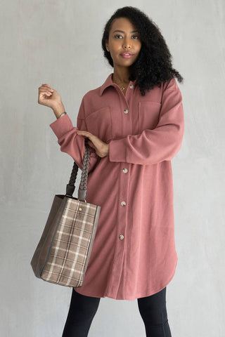 Edith Long Shacket with Pockets
