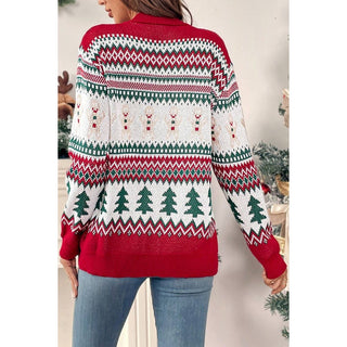 Christmas Print Cardigan