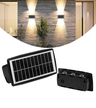 OutdoorSolarOutlet - Solar Wall Lights Outdoor Waterproof Led Up and Down Wall Lights,Solar Outdoor Lights Wall Sconce Exterior Lighting