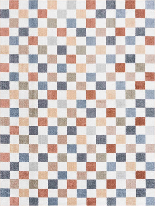 Hauteloom Alie Colorful Checkered Washable Rug