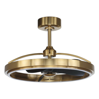 Brio Lighting - Ceiling Fan Modern LED BreezeLite 27" Copper Mount Caged