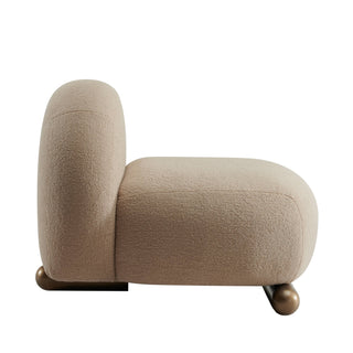 Statements by J - Pasha Shearling Latte Lounge Chair, Cozy Accent Chair
