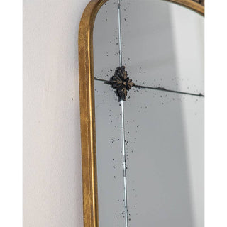 Vagabond Vintage - Antique-Style Arched Wall Mirror with Gold Finish Frame