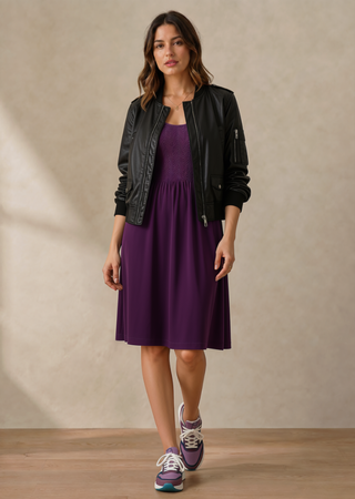 ELIETIAN - Knee Length Long Sleeve Dress