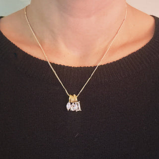 Trio Sparkle Stack Pendant Necklace by Ellison+Young