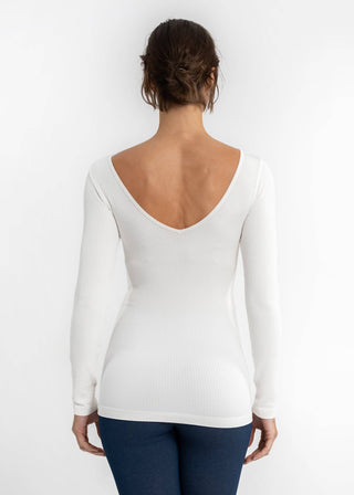 ELIETIAN - Ribbed Long Sleeve Top