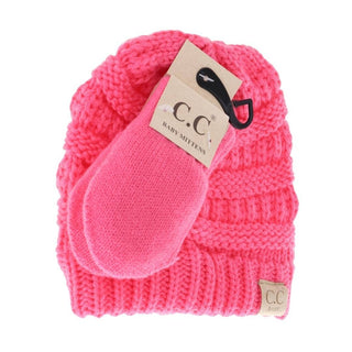 BABY Solid C.C Beanie with Mitten