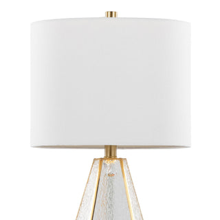LumiSource Geo Rain Glass Table Lamp Set in Gold