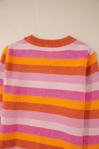 Robin Striped Sweater: Gray Stripe / S