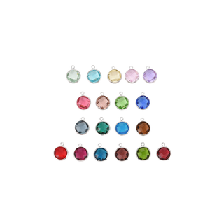 The Charm Bar Company - Silver Micro Glass Stone Charm | Assorted