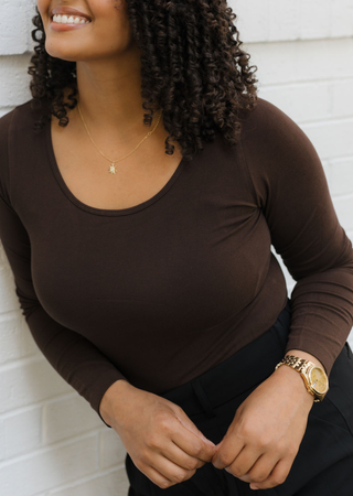 Reversible Long Sleeve - Curvy Fit: Sand