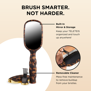 TELETIES Medium Hair Detangler Brush - Tortoise