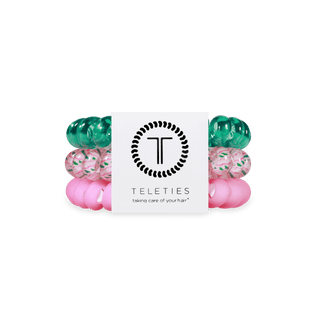 TELETIES - Spiral Hair Coils | Large | Merry Pinkmas Hair Ties