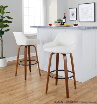 LumiSource and Grandview Gallery - Daniella 30" Fixed-Height Barstool - Set of 2