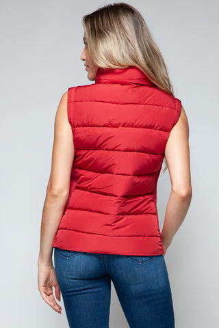 Zip Up Turtleneck Vest with Pockets