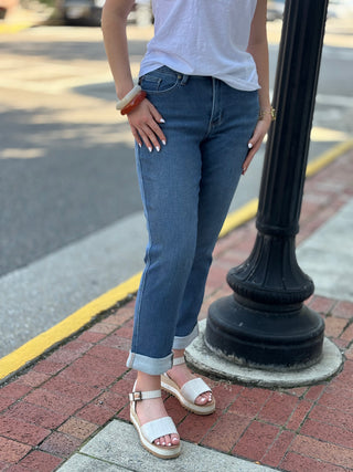 Judy Blue Jeans - MR BILLIE Boyfriend  DK Cozy Indigo