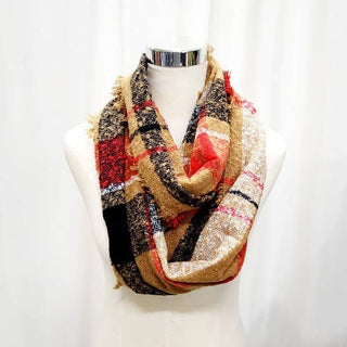 Plaid Pattern Infinity Scarves