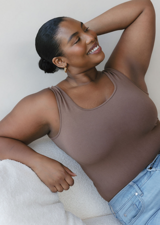 Reversible Tank - Curvy Fit: Toffee