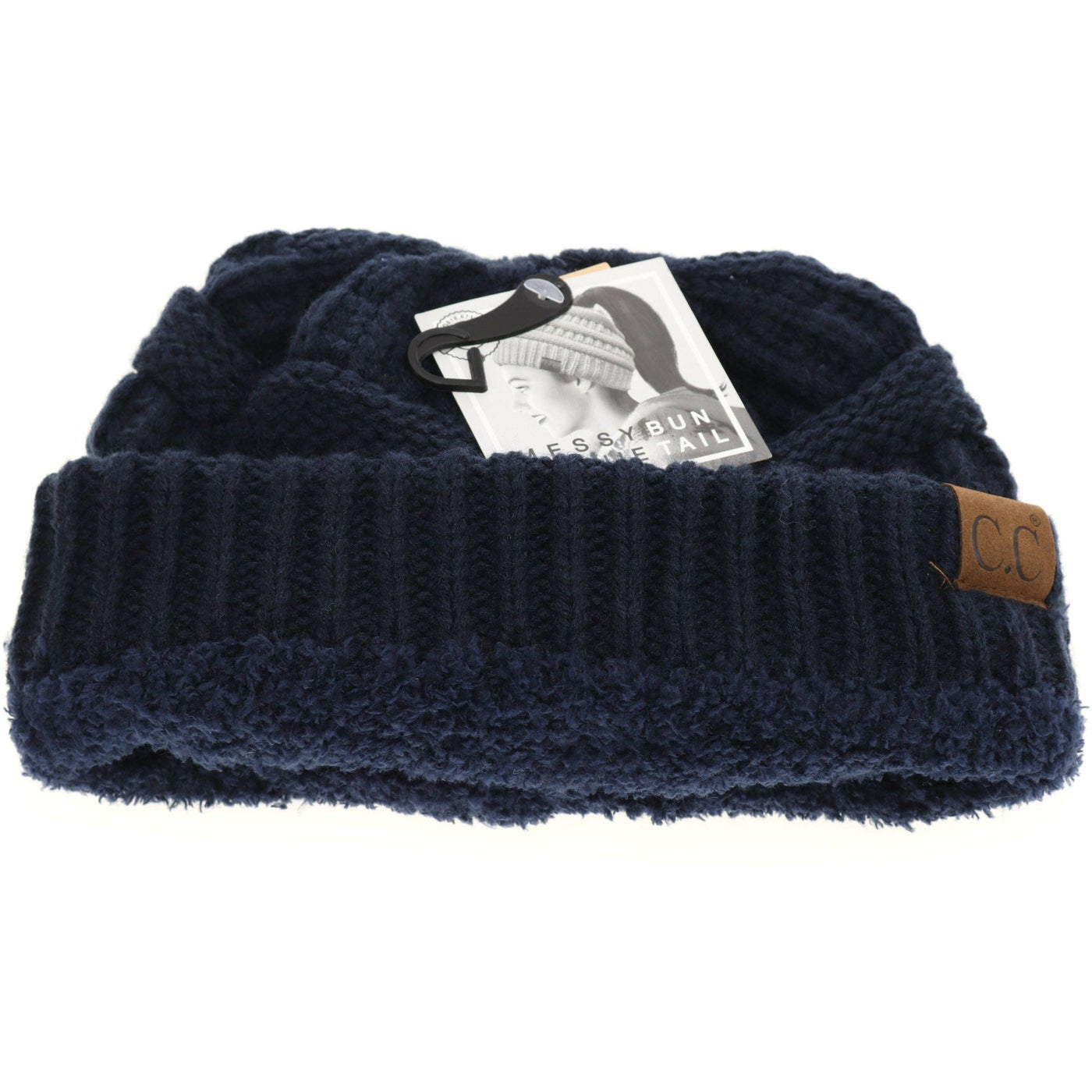 CC Beanie - Fuzzy Lined Solid Classic Tail