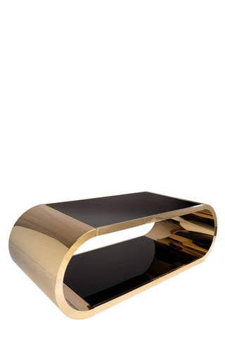 Statements by J - Pia Gold 2-tier Stainless and Glass Modern Coffee Table