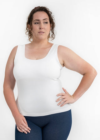 Built-In-Bra Tank - Curvy Fit: Cherry Cola