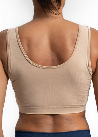 V-Neck Bra: TAN