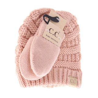 BABY Solid C.C Beanie with Mitten