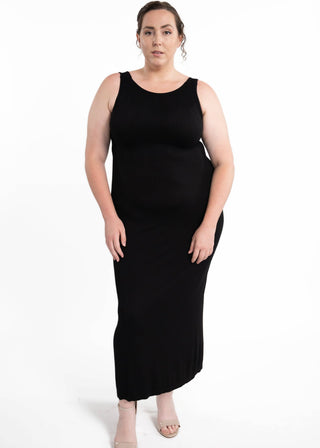 Sleeveless Maxi Dress: Black