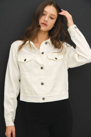 GARMENT WASHED TENCEL WESTERN JACKET
